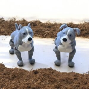 Pitbull, an articulated 3D-printed collectible figure from SpaceCity3D (Land Animals)