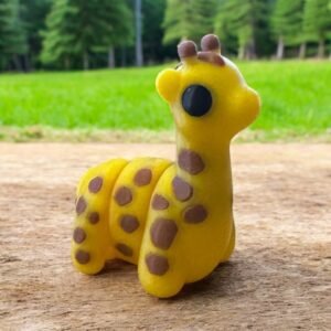Baby Giraffe Mini, an articulated 3D-printed collectible figure from SpaceCity3D (Minis)