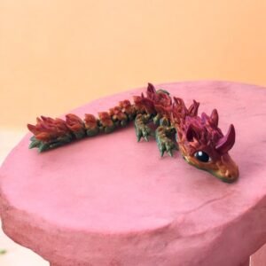 Baby Unicorn Dragon, an articulated 3D-printed collectible figure from SpaceCity3D (Dragons)