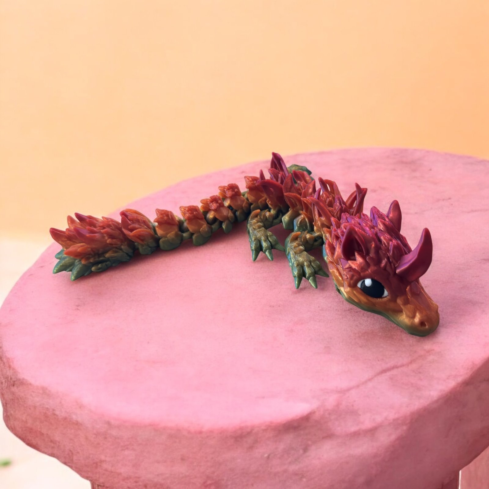 Baby Unicorn Dragon, an articulated 3D-printed collectible figure from SpaceCity3D (Dragons)