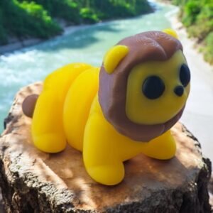 Baby Lion Mini, an articulated 3D-printed collectible figure from SpaceCity3D (Minis)