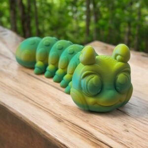 Caterpillar, an articulated 3D-printed collectible figure from SpaceCity3D (Land Animals)