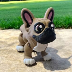French Bulldog, an articulated 3D-printed collectible figure from SpaceCity3D (Land Animals)