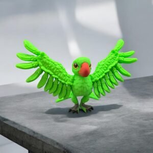 Parrot, an articulated 3D-printed collectible figure from SpaceCity3D (Air Animals)