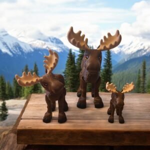 Moose, an articulated 3D-printed collectible figure from SpaceCity3D (Land Animals)