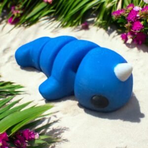 Baby Narwhal Mini, an articulated 3D-printed collectible figure from SpaceCity3D (Minis)