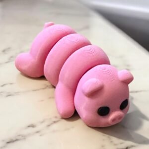 Baby Pig Mini, an articulated 3D-printed collectible figure from SpaceCity3D (Minis)