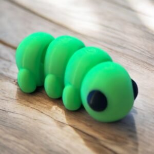 Baby Caterpillar Mini, an articulated 3D-printed collectible figure from SpaceCity3D (Minis)
