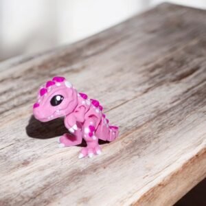 Tiny Heart T Rex, an articulated 3D-printed collectible figure from SpaceCity3D (Land Animals)
