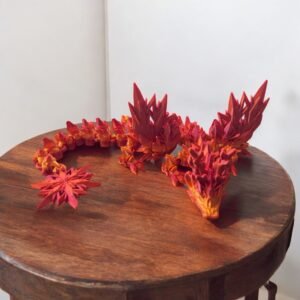 Winter Dragon, an articulated 3D-printed collectible figure from SpaceCity3D (Dragons)